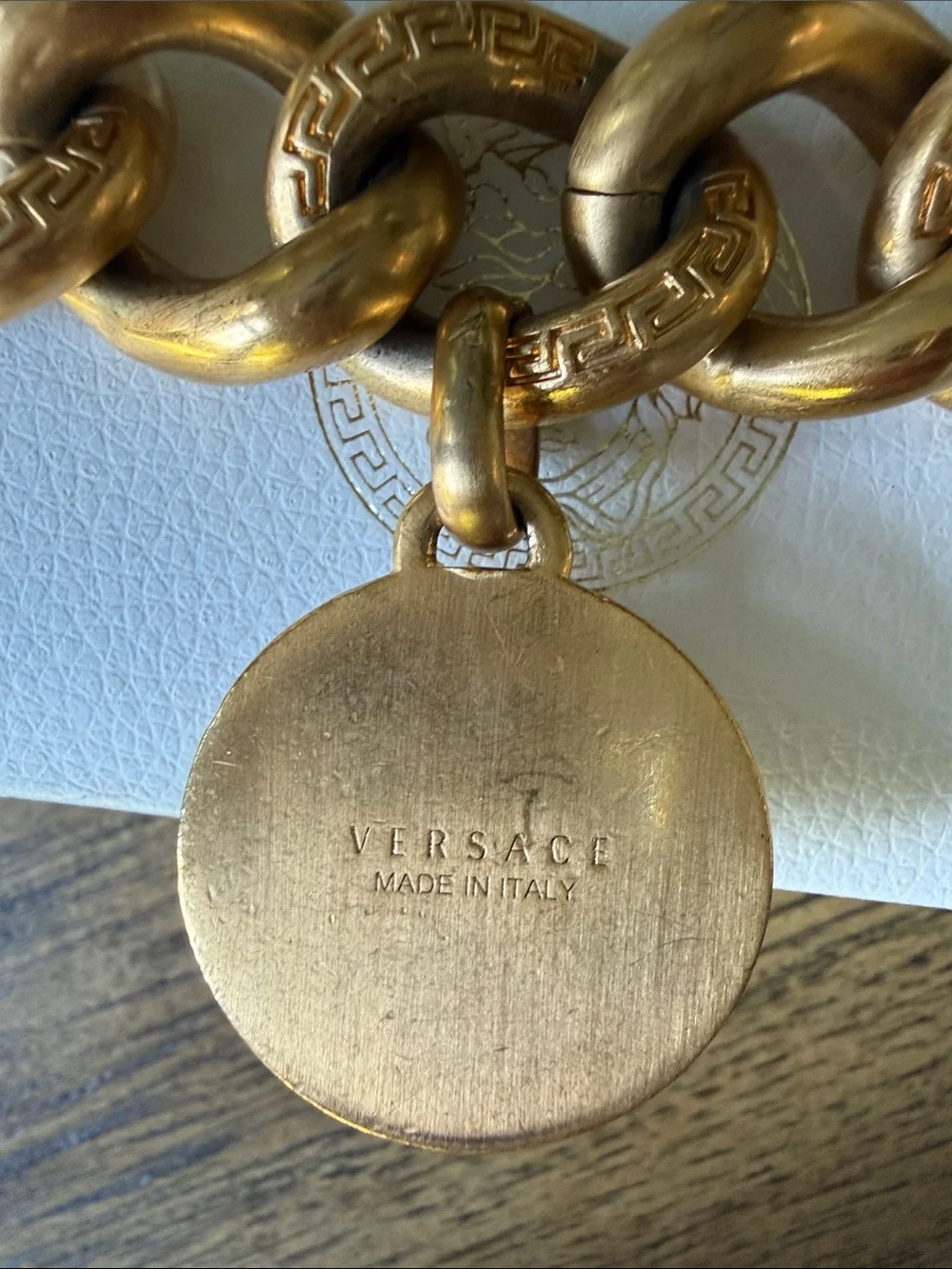 Versace Gold-Tone Medusa Charm Link Bracelet